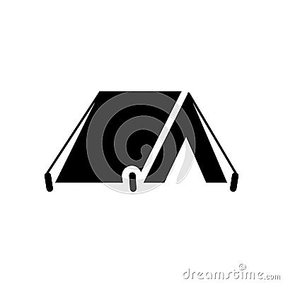 The tent icon. Travel symbol. Flat camping tent sign â€“ vector Vector Illustration